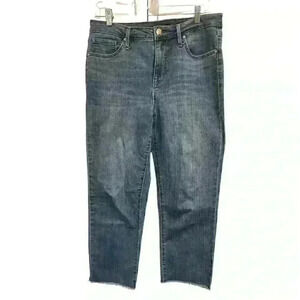 Seven7 Women's Medium Wash Tower Straight Crop Jeans